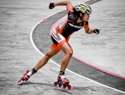 Si Cantik Devina Andalan Kota Patriot di Lintasan Sepatu Roda
