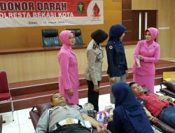 Bantu PMI, Polresta Bekasi Kota Rajin Gelar Donor Darah