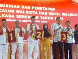 KPU Tetapkan Nomor Urut Paslon Pilkada Kota Bekasi, Ini Nomor Urutnya