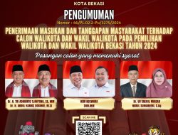 KPU Kota Bekasi Buka Tanggapan Masyarakat Terhadap Persyaratan Administrasi Paslon Pilkada